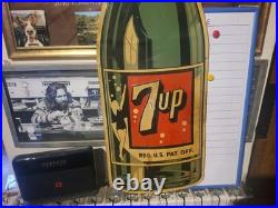 7 UP ORIGINAL VINTAGE PLATE 1950'S (Rare)