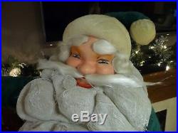 70 Vintage Window Store Display Santa Claus Harold Gale Teem Soda Sign Rare
