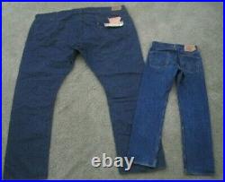 76x45 Levis 501 Promo Store Display Redline Selvedge blue jeans 80s Vintage