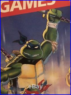90s Nintendo TMNT Official Store Display Sign! Vintage! 4 Ft X 2.5 Ft NES Promo