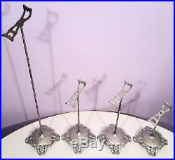 ANTIQUE HAT STAND 4pc SET VINTAGE CLOTHING STORE DISPLAY CAST IRON 24 12 8