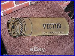 ANTIQUE PETERS VICTOR SHOTGUN SHELL STORE DISPLAY TRADE SIGN hunting ammo