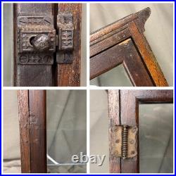 ANTIQUE STORE COUNTER WOOD + GLASS DISPLAY CASE SHELF APOTHECARY CABINET As Is