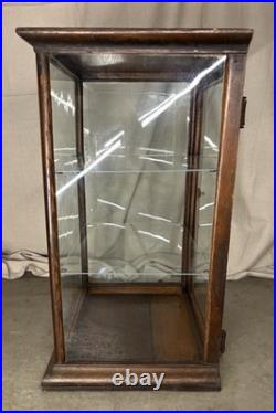 ANTIQUE STORE COUNTER WOOD + GLASS DISPLAY CASE SHELF APOTHECARY CABINET As Is
