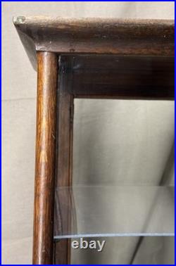 ANTIQUE STORE COUNTER WOOD + GLASS DISPLAY CASE SHELF APOTHECARY CABINET As Is