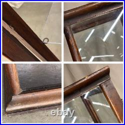 ANTIQUE STORE COUNTER WOOD + GLASS DISPLAY CASE SHELF APOTHECARY CABINET As Is