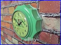 Antique-vtg Telechron-ge John Deere Dealer-old Hardware Store Display Wall Clock