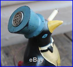 ANTIQUE Vintage Kool Cigarette Figural Willie the Kool Penguin Electric Lighter