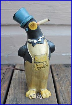 ANTIQUE Vintage Kool Cigarette Figural Willie the Kool Penguin Electric Lighter