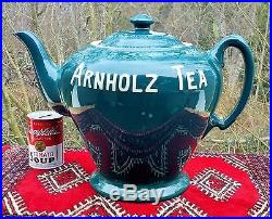 ARNHOLTZ TEA vtg shenango china teapot coffee store display sign texas denver