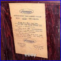 Antique 1800's Cabinet Display Case General Store Apothecary Burr Walnut Wood