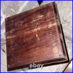 Antique 1800's Cabinet Display Case General Store Apothecary Burr Walnut Wood