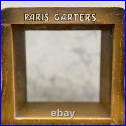 Antique 1910s 1920s Paris Garters Wood and Glass Store Counter Top Display Case