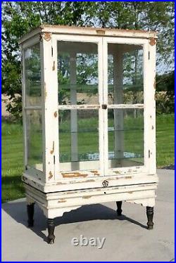 Antique Apothecary Cabinet Bakers Cabinet Oak Display Case Country Store Kitchen
