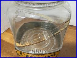 Antique CURTISS CHICOS SPANISH PEANUTS GLASS JAR 5 Cent Country Store Display
