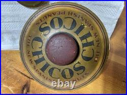 Antique CURTISS CHICOS SPANISH PEANUTS GLASS JAR 5 Cent Country Store Display