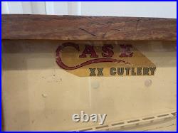 Antique Case XX Cutlery Knife Wood Advertising Counter Store Display Cabinet