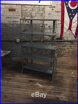 Antique Cast Iron Bakers Shoe Display Rack Primitive Table Country Store Vntg