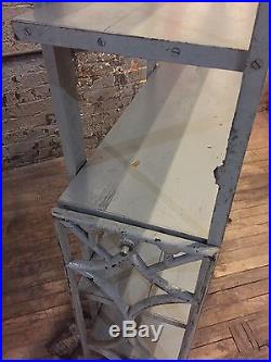 Antique Cast Iron Bakers Shoe Display Rack Primitive Table Country Store Vntg