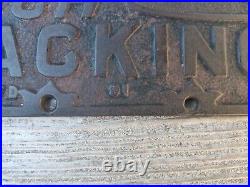 Antique Cast Iron Handy Box French Shoe Blackening Double-Sided Store Display Si