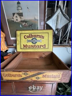 Antique Colburn's Mustard General Store Display Box Super Graphics