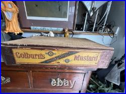 Antique Colburn's Mustard General Store Display Box Super Graphics