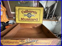 Antique Colburn's Mustard General Store Display Box Super Graphics