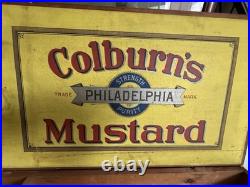 Antique Colburn's Mustard General Store Display Box Super Graphics
