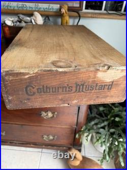 Antique Colburn's Mustard General Store Display Box Super Graphics