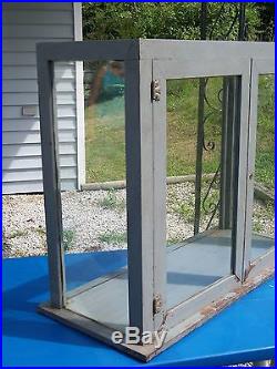 Antique Country General Store Display Case Vtg Counter Glass Display Cabinet