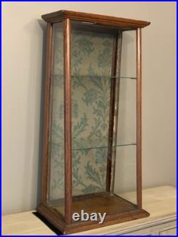 Antique Country Store Countertop Wood Slant Glass Display Case Apothecary As Is