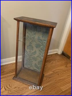 Antique Country Store Countertop Wood Slant Glass Display Case Apothecary As Is