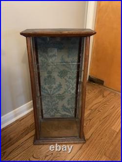 Antique Country Store Countertop Wood Slant Glass Display Case Apothecary As Is