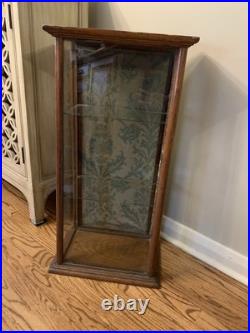 Antique Country Store Countertop Wood Slant Glass Display Case Apothecary As Is