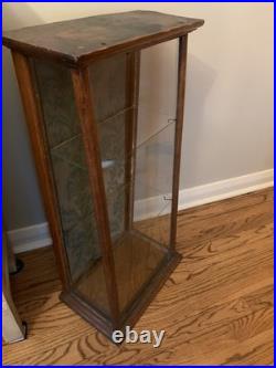 Antique Country Store Countertop Wood Slant Glass Display Case Apothecary As Is