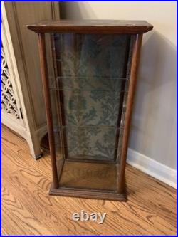 Antique Country Store Countertop Wood Slant Glass Display Case Apothecary As Is