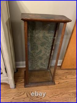Antique Country Store Countertop Wood Slant Glass Display Case Apothecary As Is