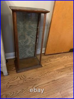 Antique Country Store Countertop Wood Slant Glass Display Case Apothecary As Is