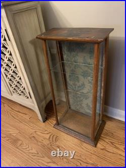 Antique Country Store Countertop Wood Slant Glass Display Case Apothecary As Is