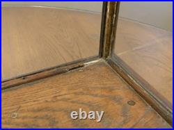 Antique Country Store Countertop Wood Slant Glass Display Case Apothecary As Is