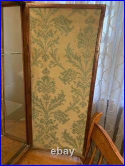 Antique Country Store Countertop Wood Slant Glass Display Case Apothecary As Is