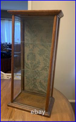 Antique Country Store Countertop Wood Slant Glass Display Case Apothecary As Is