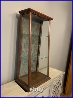 Antique Country Store Countertop Wood Slant Glass Display Case Apothecary As Is
