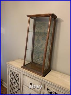 Antique Country Store Countertop Wood Slant Glass Display Case Apothecary As Is