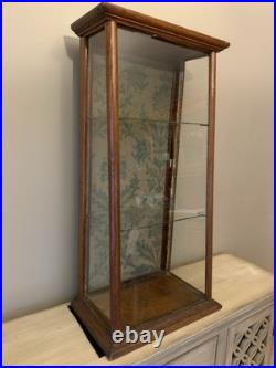Antique Country Store Countertop Wood Slant Glass Display Case Apothecary As Is