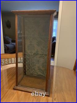 Antique Country Store Countertop Wood Slant Glass Display Case Apothecary As Is