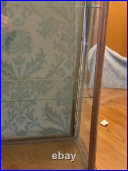 Antique Country Store Countertop Wood Slant Glass Display Case Apothecary As Is