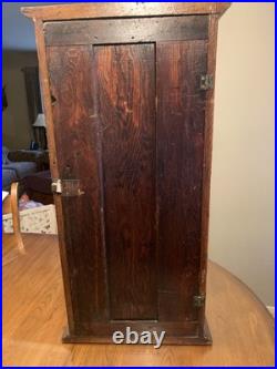 Antique Country Store Countertop Wood Slant Glass Display Case Apothecary As Is