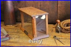 Antique Country Store Display Case Showcase Eagle Oak Glass Countertop Vtg
