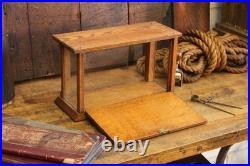 Antique Country Store Display Case Showcase Eagle Oak Glass Countertop Vtg